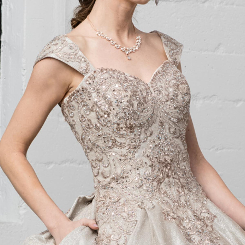 Gowns on, mermaid style, fashionable presence.