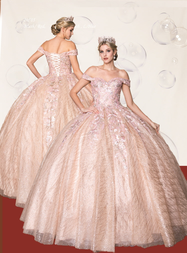 Beautiful Quinceanera Dress with Tulle and Embroidery - Elegant Off-Shoulder Design for Special Occasions