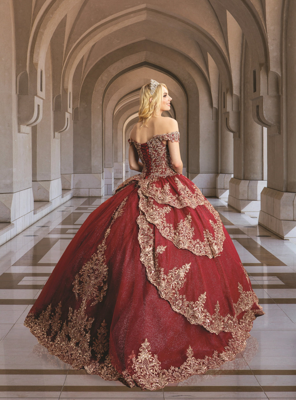 (LIVE 86) Beautiful Quinceanera Dress w/ Flower Design for Special Occasions