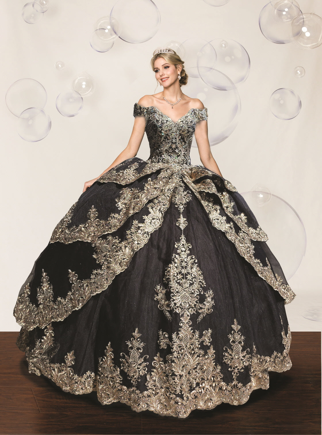 (LIVE 86) Beautiful Quinceanera Dress w/ Flower Design for Special Occasions