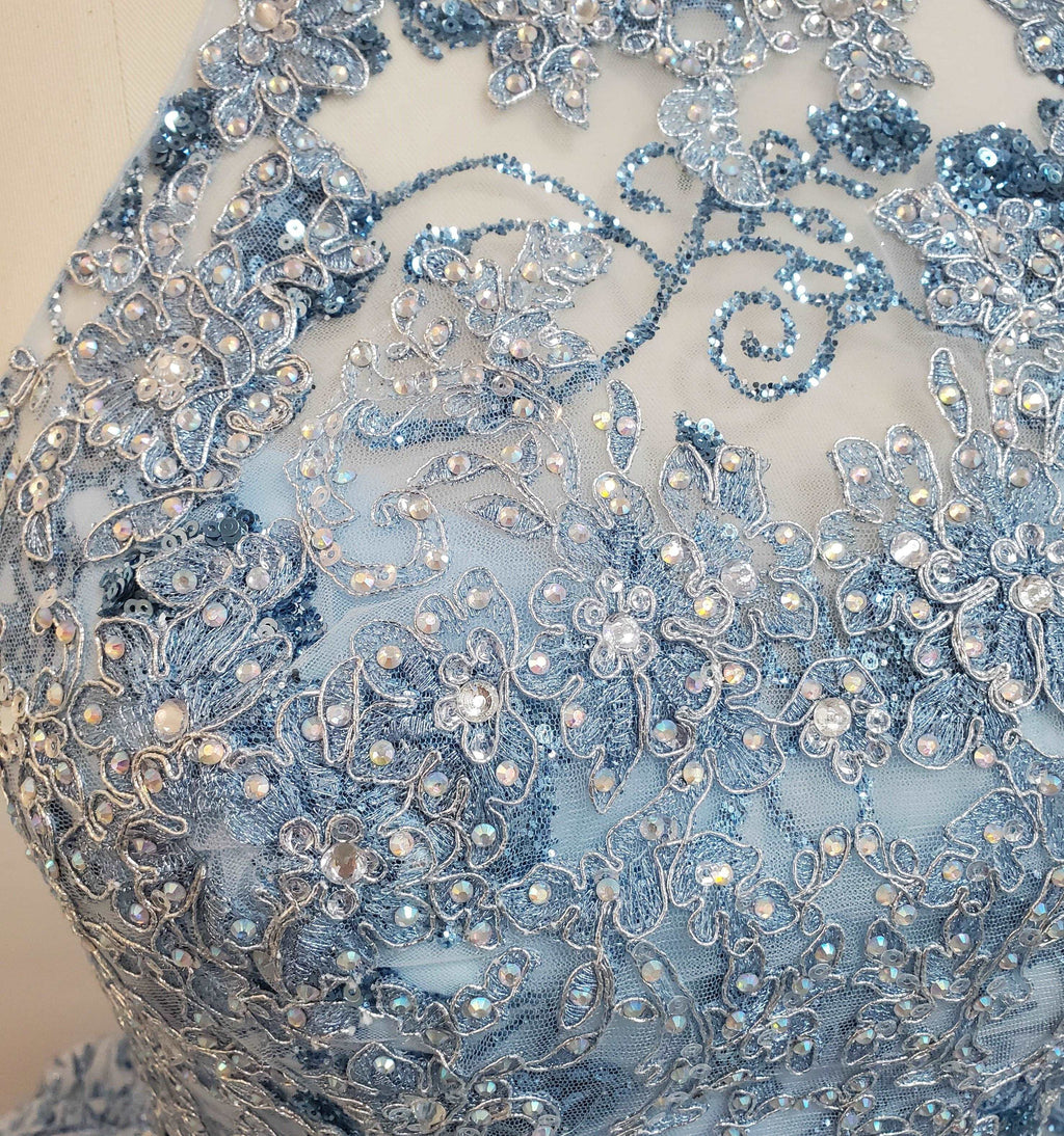 Gowns on, mermaid style, fashionable presence.