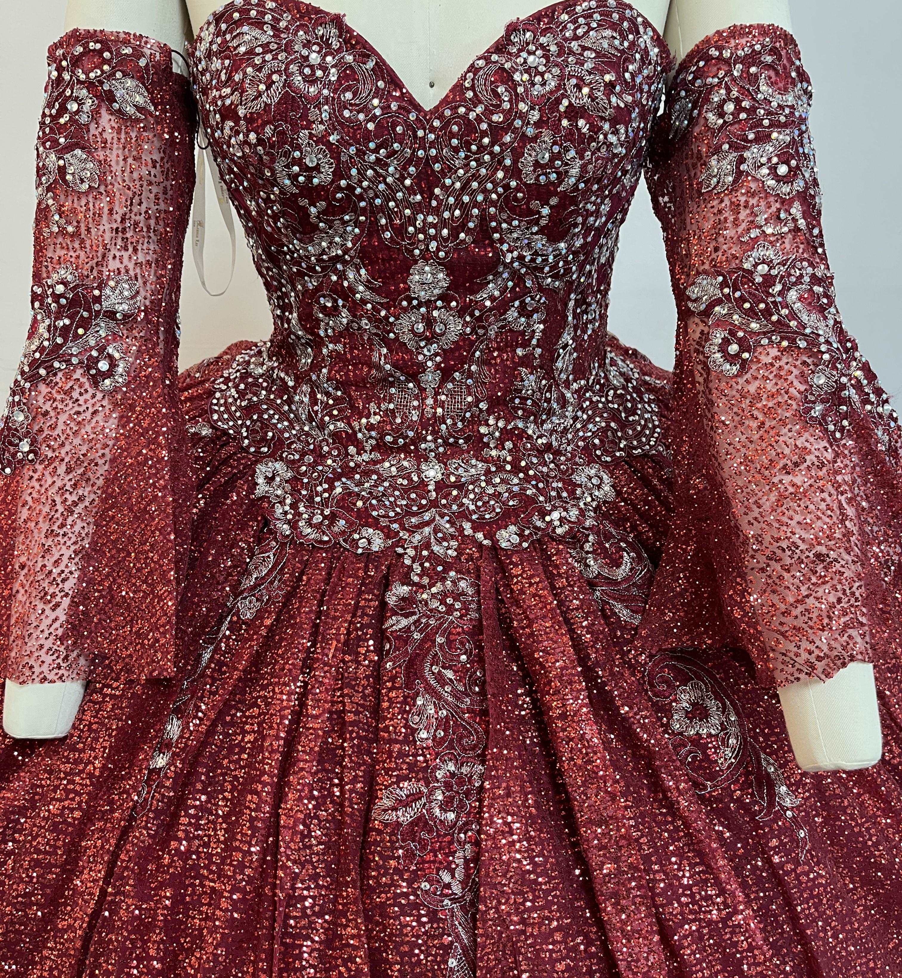 Gowns shine, lace details, light up occasions.