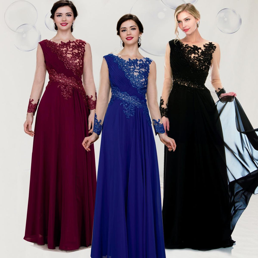 A beautiful gown, off-shoulder, reveals noble air.