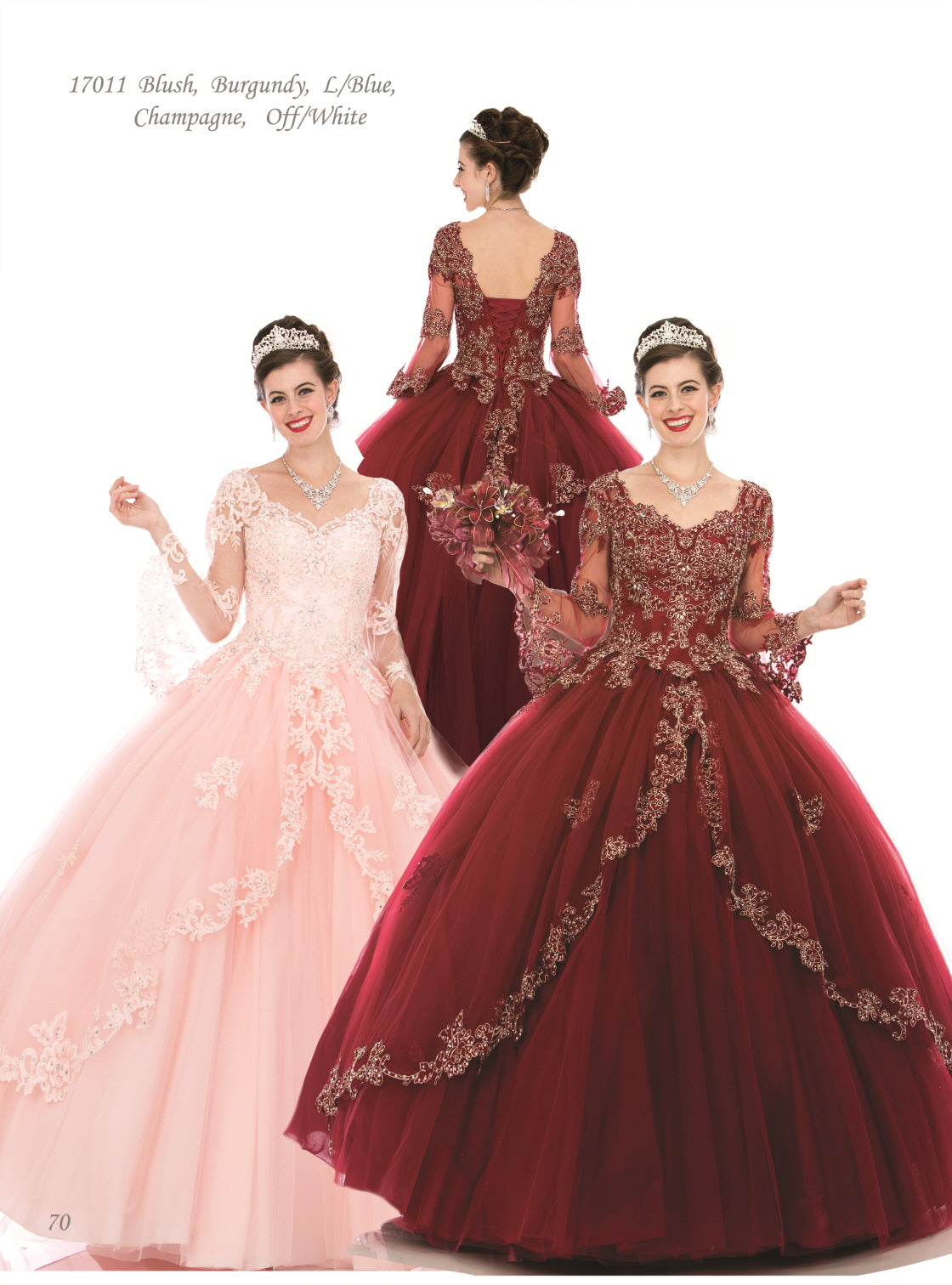 (LIVE 4) Beautiful Quinceanera Dress with Embroidery and Tulle in Pink Red and Blue Colors for Special Occasions