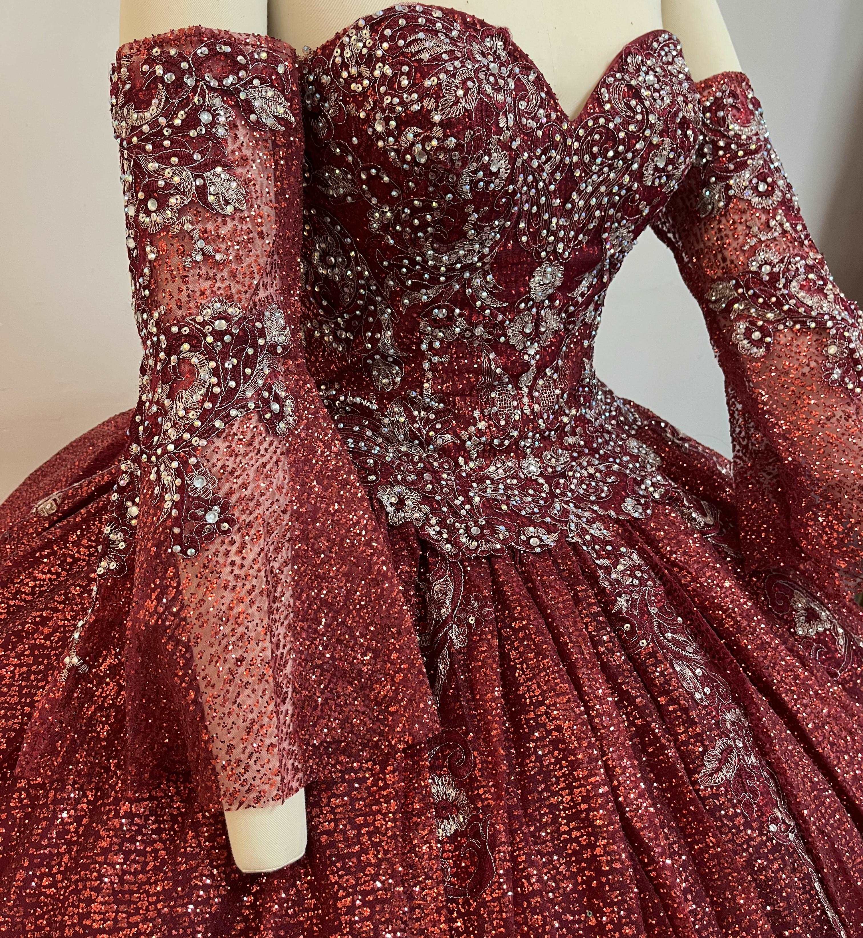 Gowns shine, lace details, light up occasions.