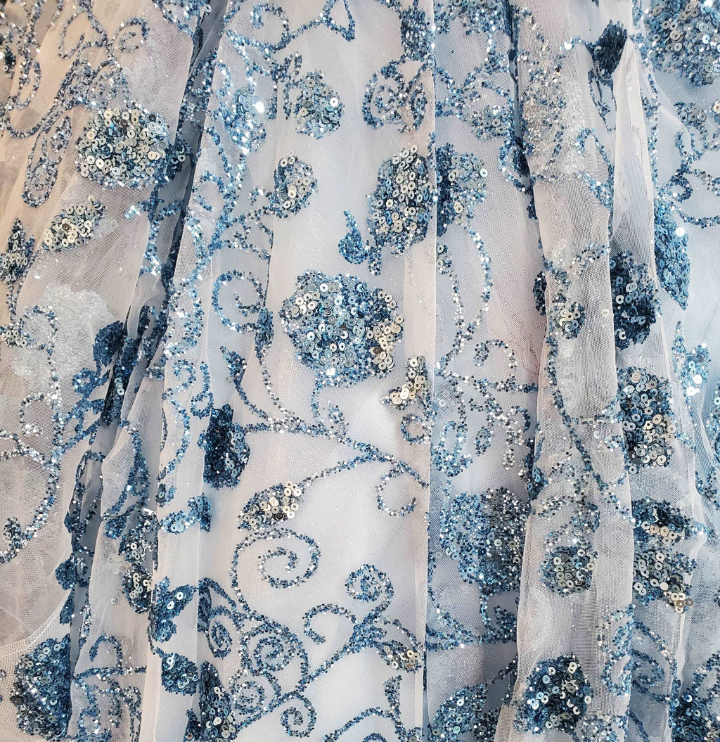 Gowns on, mermaid style, fashionable presence.